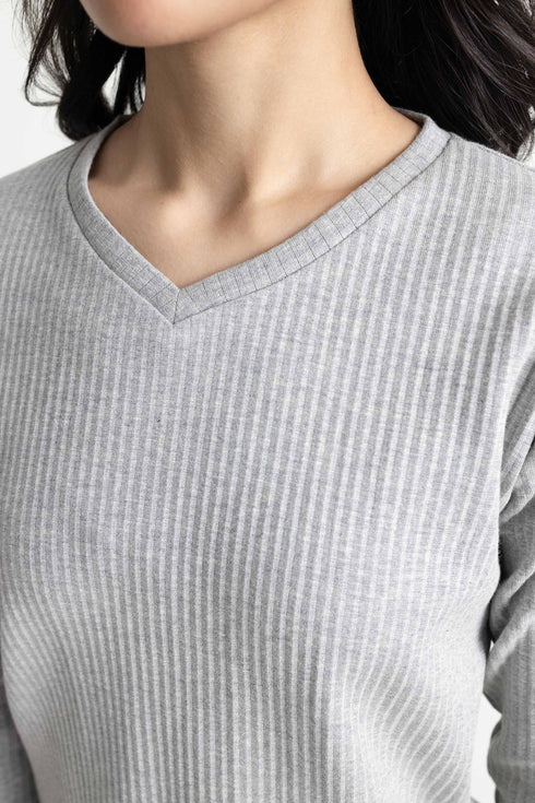 The Grey Ribbed T-Shirt